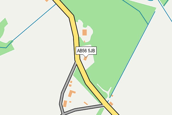 AB56 5JB map - OS OpenMap – Local (Ordnance Survey) AB56 5JB map - OS OpenMap – Local (Ordnance Survey)