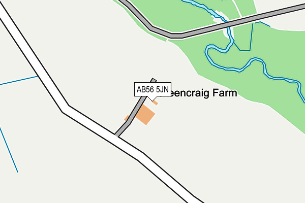 AB56 5JN map - OS OpenMap – Local (Ordnance Survey) AB56 5JN map - OS OpenMap – Local (Ordnance Survey)
