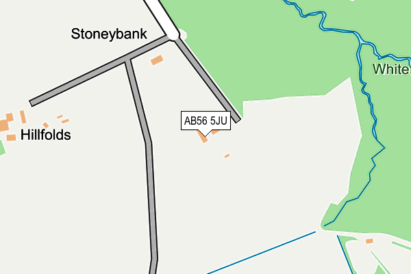 AB56 5JU map - OS OpenMap – Local (Ordnance Survey) AB56 5JU map - OS OpenMap – Local (Ordnance Survey)