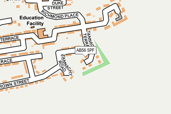 AB56 5PF map - OS OpenMap – Local (Ordnance Survey) AB56 5PF map - OS OpenMap – Local (Ordnance Survey)