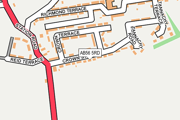 AB56 5RD map - OS OpenMap – Local (Ordnance Survey) AB56 5RD map - OS OpenMap – Local (Ordnance Survey)
