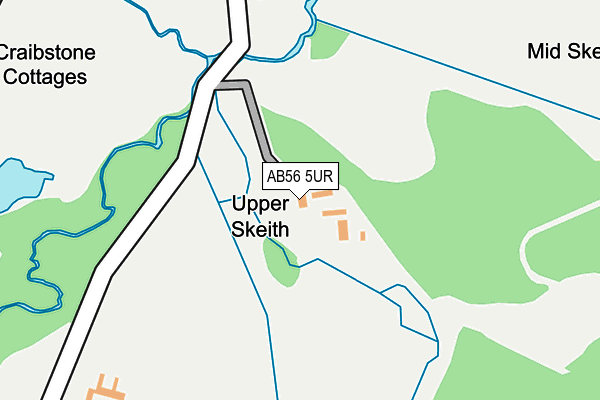AB56 5UR map - OS OpenMap – Local (Ordnance Survey) AB56 5UR map - OS OpenMap – Local (Ordnance Survey)