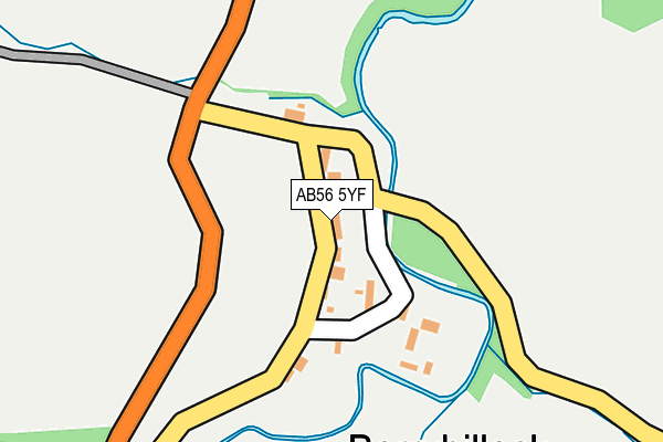 AB56 5YF map - OS OpenMap – Local (Ordnance Survey) AB56 5YF map - OS OpenMap – Local (Ordnance Survey)