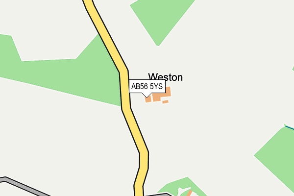 AB56 5YS map - OS OpenMap – Local (Ordnance Survey) AB56 5YS map - OS OpenMap – Local (Ordnance Survey)
