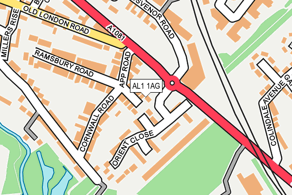 AL1 1AG map - OS OpenMap – Local (Ordnance Survey) AL1 1AG map - OS OpenMap – Local (Ordnance Survey)