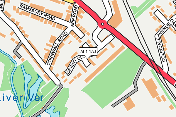 AL1 1AJ map - OS OpenMap – Local (Ordnance Survey) AL1 1AJ map - OS OpenMap – Local (Ordnance Survey)