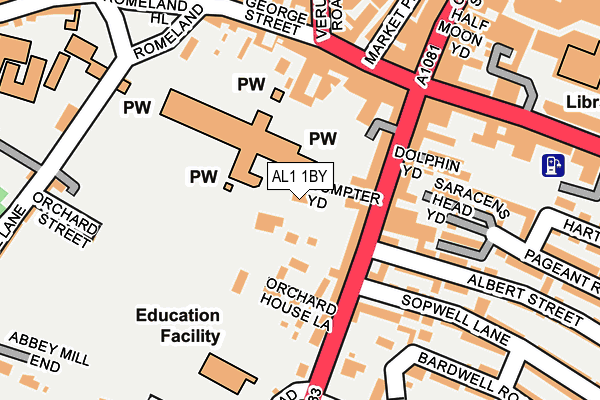 AL1 1BY map - OS OpenMap – Local (Ordnance Survey) AL1 1BY map - OS OpenMap – Local (Ordnance Survey)