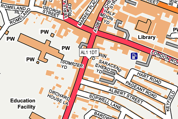 AL1 1DT map - OS OpenMap – Local (Ordnance Survey) AL1 1DT map - OS OpenMap – Local (Ordnance Survey)