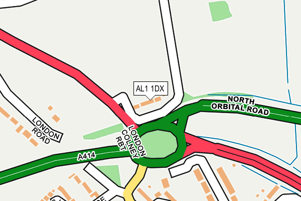 AL1 1DX map - OS OpenMap – Local (Ordnance Survey) AL1 1DX map - OS OpenMap – Local (Ordnance Survey)