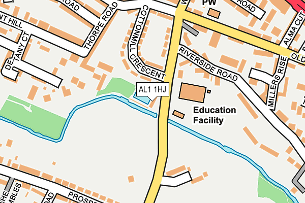 AL1 1HJ map - OS OpenMap – Local (Ordnance Survey) AL1 1HJ map - OS OpenMap – Local (Ordnance Survey)