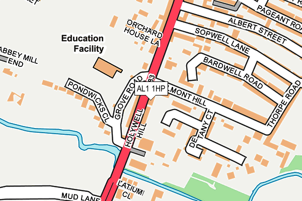 AL1 1HP map - OS OpenMap – Local (Ordnance Survey) AL1 1HP map - OS OpenMap – Local (Ordnance Survey)