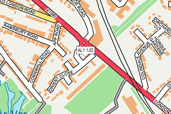 AL1 1JD map - OS OpenMap – Local (Ordnance Survey) AL1 1JD map - OS OpenMap – Local (Ordnance Survey)