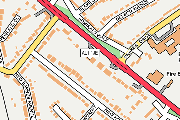 AL1 1JE map - OS OpenMap – Local (Ordnance Survey) AL1 1JE map - OS OpenMap – Local (Ordnance Survey)