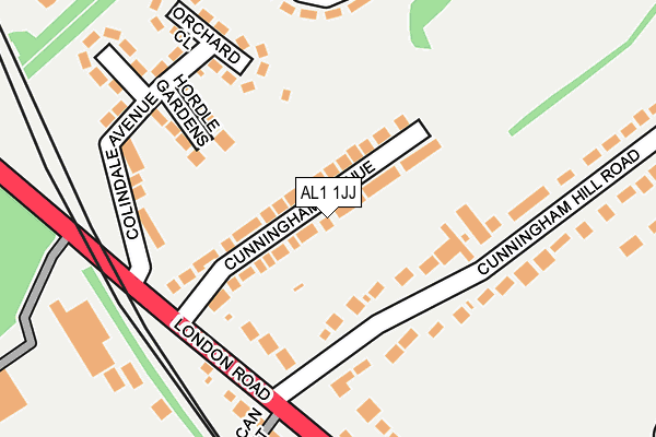 AL1 1JJ map - OS OpenMap – Local (Ordnance Survey) AL1 1JJ map - OS OpenMap – Local (Ordnance Survey)