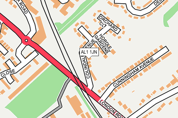 AL1 1JN map - OS OpenMap – Local (Ordnance Survey) AL1 1JN map - OS OpenMap – Local (Ordnance Survey)