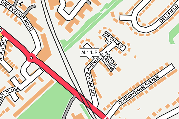 AL1 1JR map - OS OpenMap – Local (Ordnance Survey) AL1 1JR map - OS OpenMap – Local (Ordnance Survey)