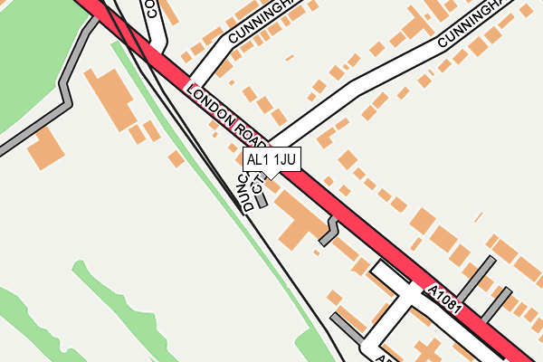 AL1 1JU map - OS OpenMap – Local (Ordnance Survey)