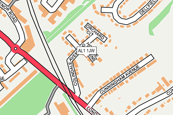 AL1 1JW map - OS OpenMap – Local (Ordnance Survey) AL1 1JW map - OS OpenMap – Local (Ordnance Survey)