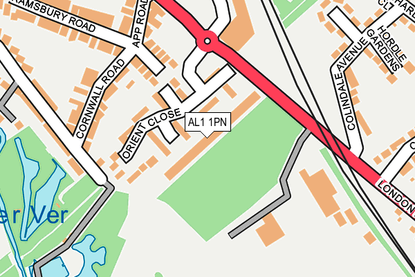 AL1 1PN map - OS OpenMap – Local (Ordnance Survey) AL1 1PN map - OS OpenMap – Local (Ordnance Survey)