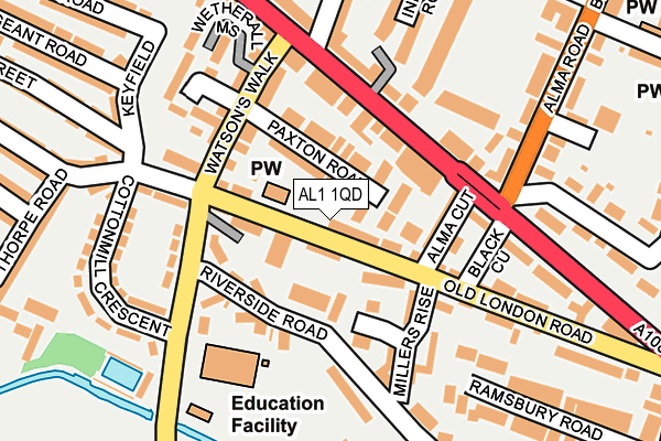 AL1 1QD map - OS OpenMap – Local (Ordnance Survey) AL1 1QD map - OS OpenMap – Local (Ordnance Survey)