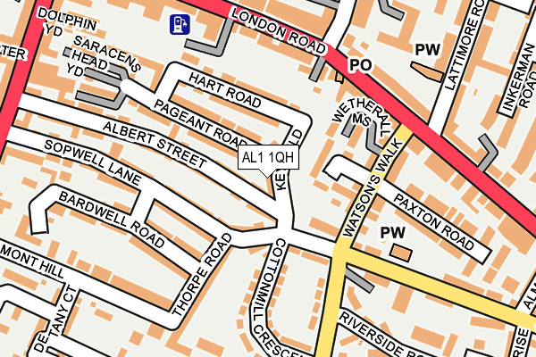 AL1 1QH map - OS OpenMap – Local (Ordnance Survey) AL1 1QH map - OS OpenMap – Local (Ordnance Survey)