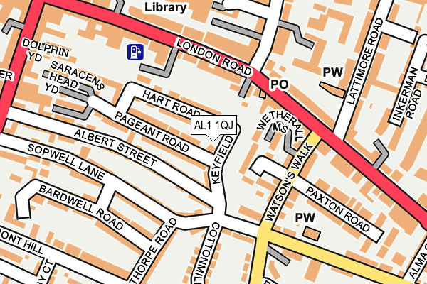 AL1 1QJ map - OS OpenMap – Local (Ordnance Survey) AL1 1QJ map - OS OpenMap – Local (Ordnance Survey)