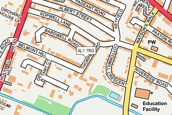 AL1 1RG map - OS OpenMap – Local (Ordnance Survey) AL1 1RG map - OS OpenMap – Local (Ordnance Survey)