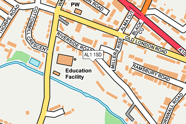 AL1 1SD map - OS OpenMap – Local (Ordnance Survey) AL1 1SD map - OS OpenMap – Local (Ordnance Survey)
