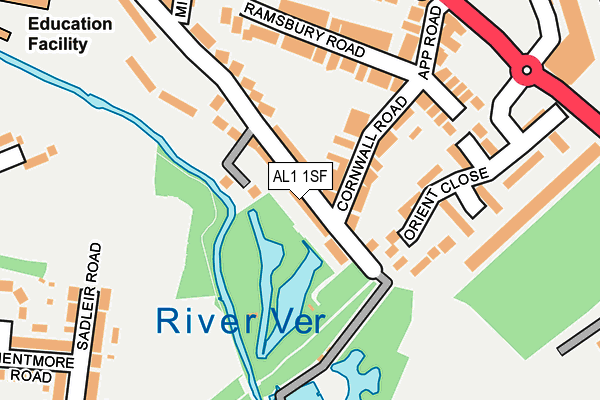 AL1 1SF map - OS OpenMap – Local (Ordnance Survey) AL1 1SF map - OS OpenMap – Local (Ordnance Survey)