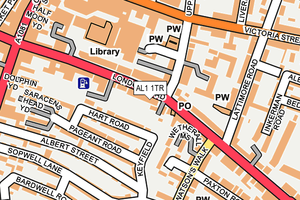 AL1 1TR map - OS OpenMap – Local (Ordnance Survey) AL1 1TR map - OS OpenMap – Local (Ordnance Survey)