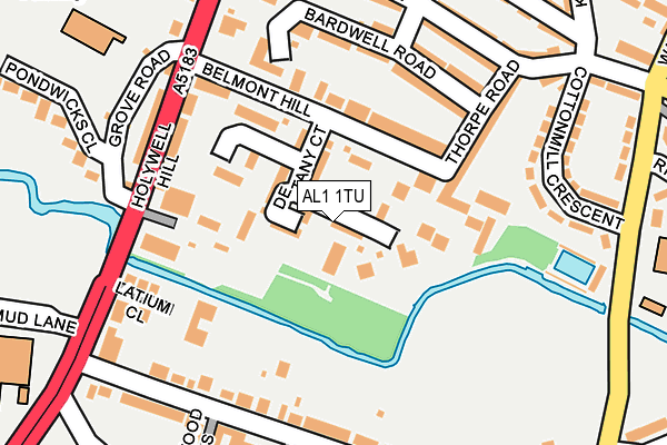AL1 1TU map - OS OpenMap – Local (Ordnance Survey) AL1 1TU map - OS OpenMap – Local (Ordnance Survey)
