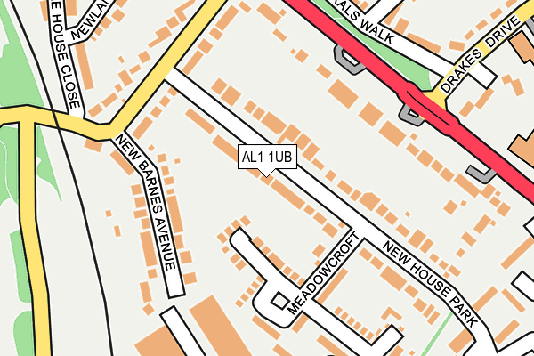 AL1 1UB map - OS OpenMap – Local (Ordnance Survey) AL1 1UB map - OS OpenMap – Local (Ordnance Survey)