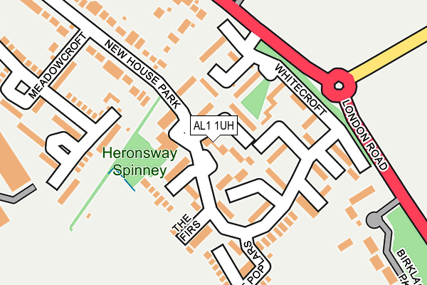 AL1 1UH map - OS OpenMap – Local (Ordnance Survey) AL1 1UH map - OS OpenMap – Local (Ordnance Survey)