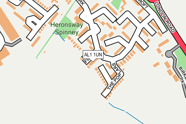 AL1 1UN map - OS OpenMap – Local (Ordnance Survey) AL1 1UN map - OS OpenMap – Local (Ordnance Survey)