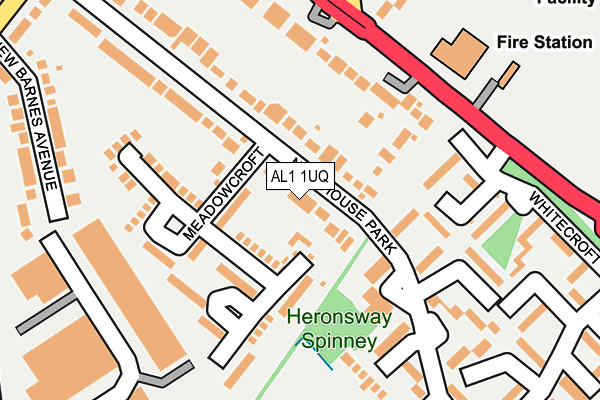 AL1 1UQ map - OS OpenMap – Local (Ordnance Survey)