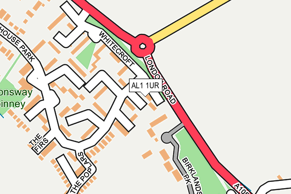 AL1 1UR map - OS OpenMap – Local (Ordnance Survey) AL1 1UR map - OS OpenMap – Local (Ordnance Survey)