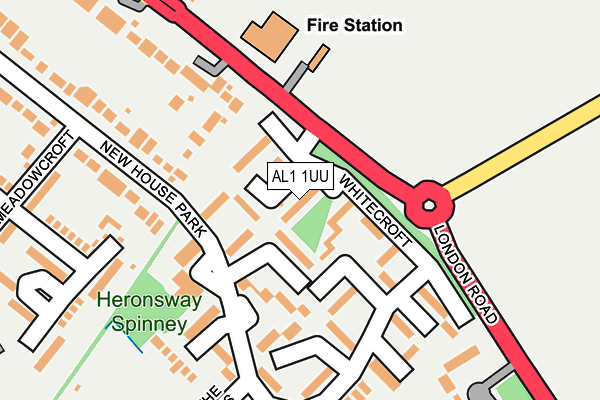AL1 1UU map - OS OpenMap – Local (Ordnance Survey) AL1 1UU map - OS OpenMap – Local (Ordnance Survey)