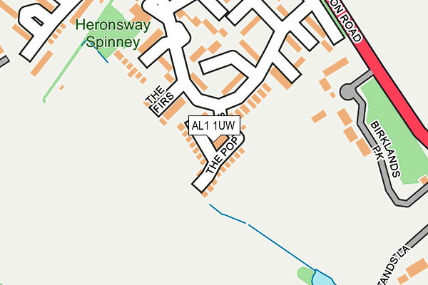 AL1 1UW map - OS OpenMap – Local (Ordnance Survey) AL1 1UW map - OS OpenMap – Local (Ordnance Survey)