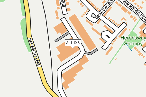 AL1 1XB map - OS OpenMap – Local (Ordnance Survey) AL1 1XB map - OS OpenMap – Local (Ordnance Survey)