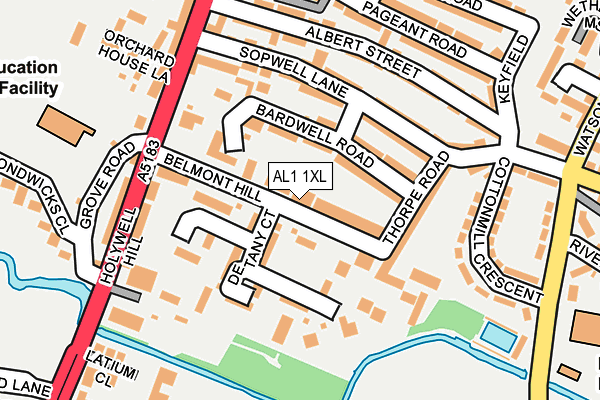 AL1 1XL map - OS OpenMap – Local (Ordnance Survey) AL1 1XL map - OS OpenMap – Local (Ordnance Survey)
