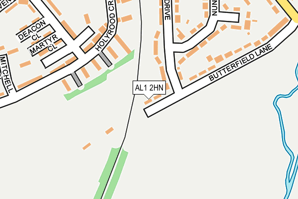AL1 2HN map - OS OpenMap – Local (Ordnance Survey) AL1 2HN map - OS OpenMap – Local (Ordnance Survey)