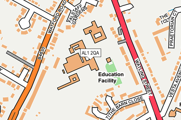 AL1 2QA map - OS OpenMap – Local (Ordnance Survey) AL1 2QA map - OS OpenMap – Local (Ordnance Survey)