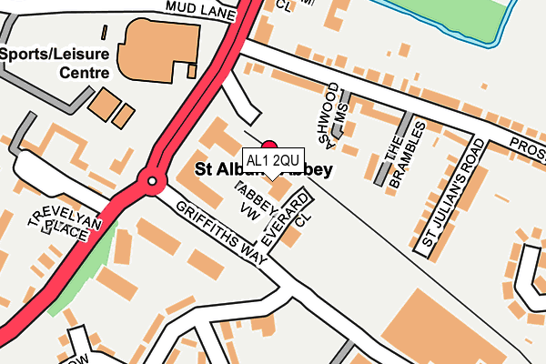 AL1 2QU map - OS OpenMap – Local (Ordnance Survey) AL1 2QU map - OS OpenMap – Local (Ordnance Survey)