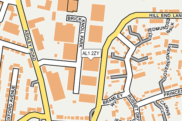 AL1 2ZY map - OS OpenMap – Local (Ordnance Survey) AL1 2ZY map - OS OpenMap – Local (Ordnance Survey)