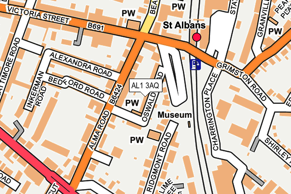AL1 3AQ map - OS OpenMap – Local (Ordnance Survey) AL1 3AQ map - OS OpenMap – Local (Ordnance Survey)