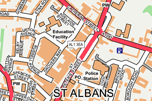 AL1 3EA map - OS OpenMap – Local (Ordnance Survey) AL1 3EA map - OS OpenMap – Local (Ordnance Survey)