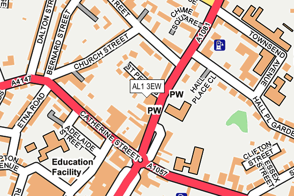 AL1 3EW map - OS OpenMap – Local (Ordnance Survey) AL1 3EW map - OS OpenMap – Local (Ordnance Survey)