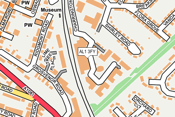 AL1 3FY map - OS OpenMap – Local (Ordnance Survey) AL1 3FY map - OS OpenMap – Local (Ordnance Survey)