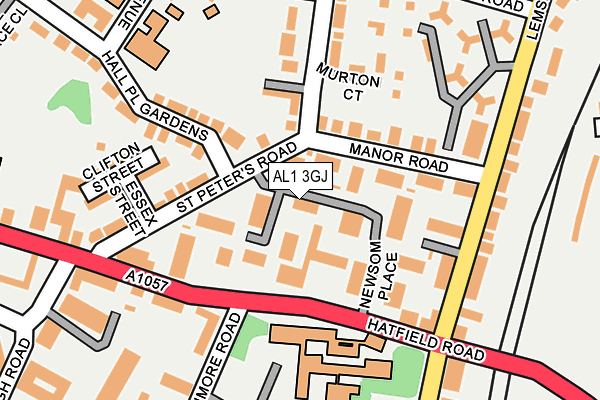 AL1 3GJ map - OS OpenMap – Local (Ordnance Survey) AL1 3GJ map - OS OpenMap – Local (Ordnance Survey)