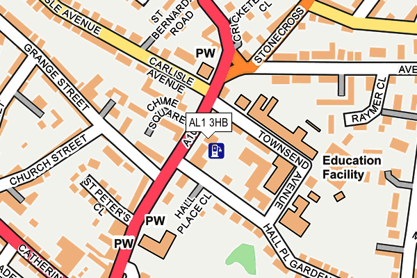 AL1 3HB map - OS OpenMap – Local (Ordnance Survey) AL1 3HB map - OS OpenMap – Local (Ordnance Survey)